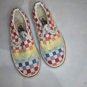 Vans Kids Multicolor Checkered Slip-On Shoes